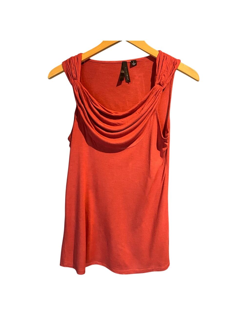 Willi Smith Small Draped neckline mauve Rose Sleeveless shirt Minimalist